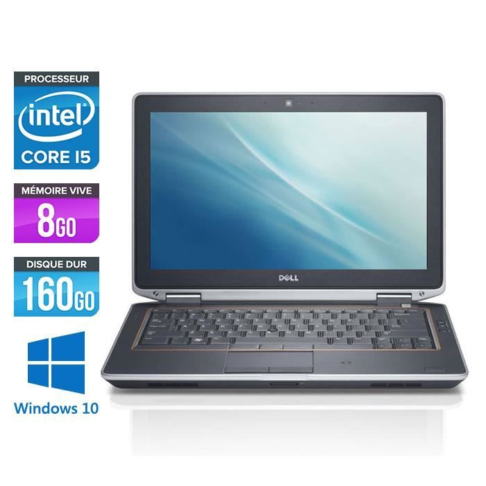  PC Portable Dell E6320 - Core i5 - 8Go - 160Go - Windows 10 pas cher