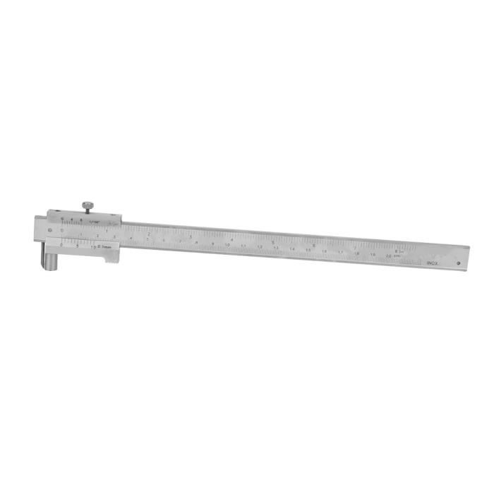 Pied à Coulisse Vernier 0-200mm - Acier Inoxydable - Outil De Mesure Précision Avec Pointe Carbure
