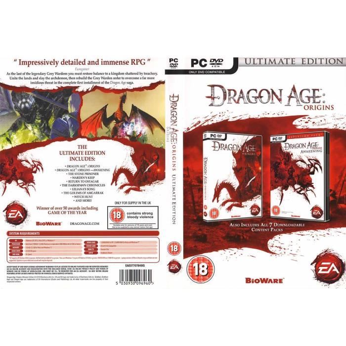 Electronic Arts Dragon Age Origins: Ultimate Edition (PC) - Import Anglais