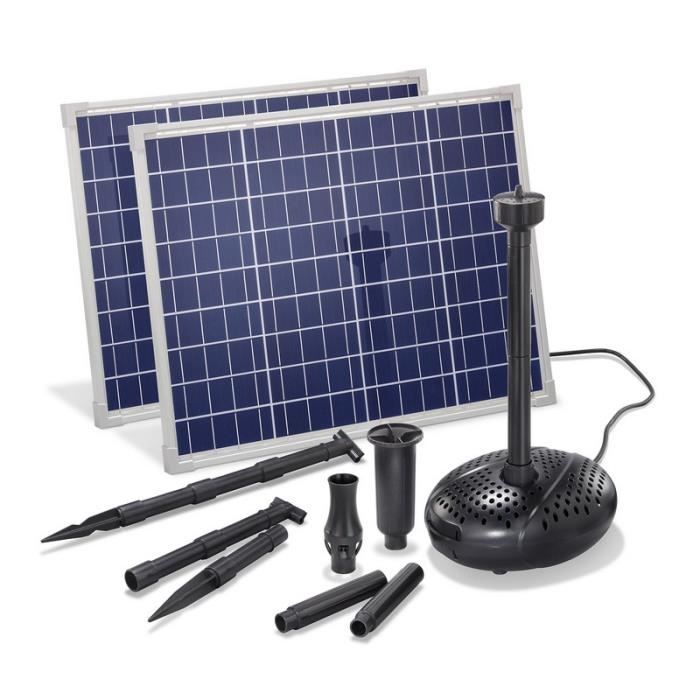 Kit pompe solaire bassin avec filtre Premium 2500L-50W - Cdiscount Jardin