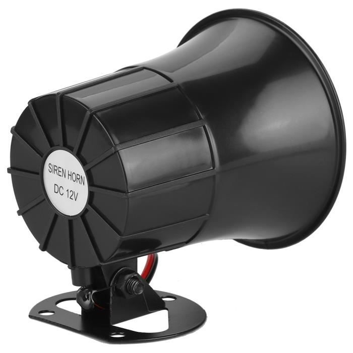 Sirène De Police 12V 100W 7 Tons - Haut-parleur PA Pour Voiture - Alarme Urgence 110dB