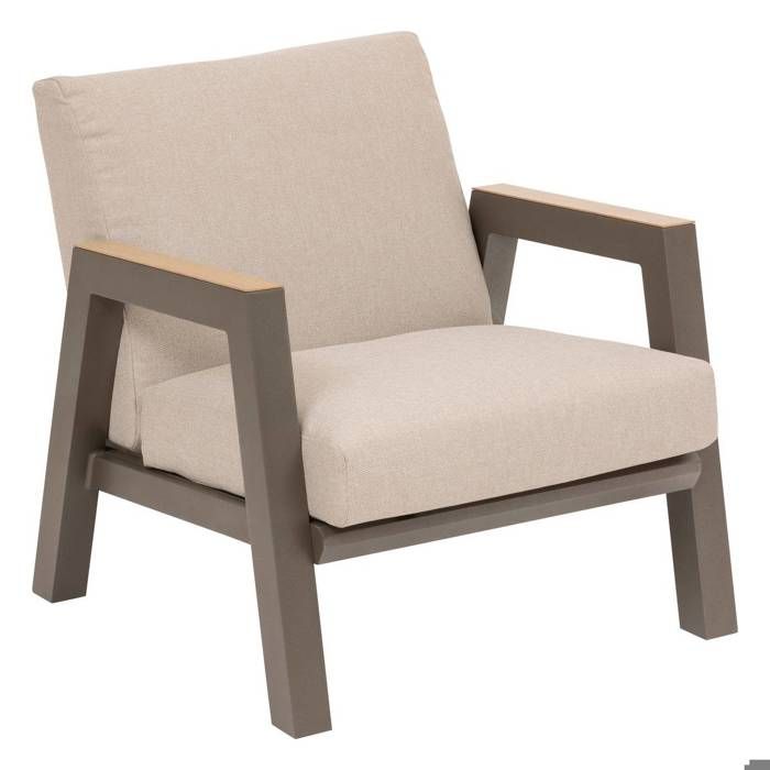 Fauteuil De Jardin Empéria Blanc En Aluminium Epoxy - Salon De Jardin Hespéride - Confortable Et Résistant Aux Intempéries