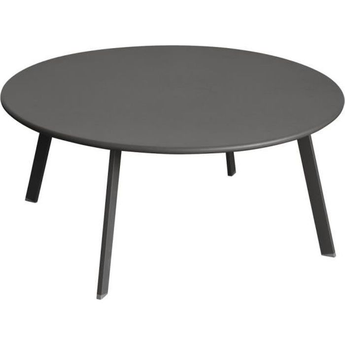 table basse - hesperide - saona graphite - rond - jardin - métal