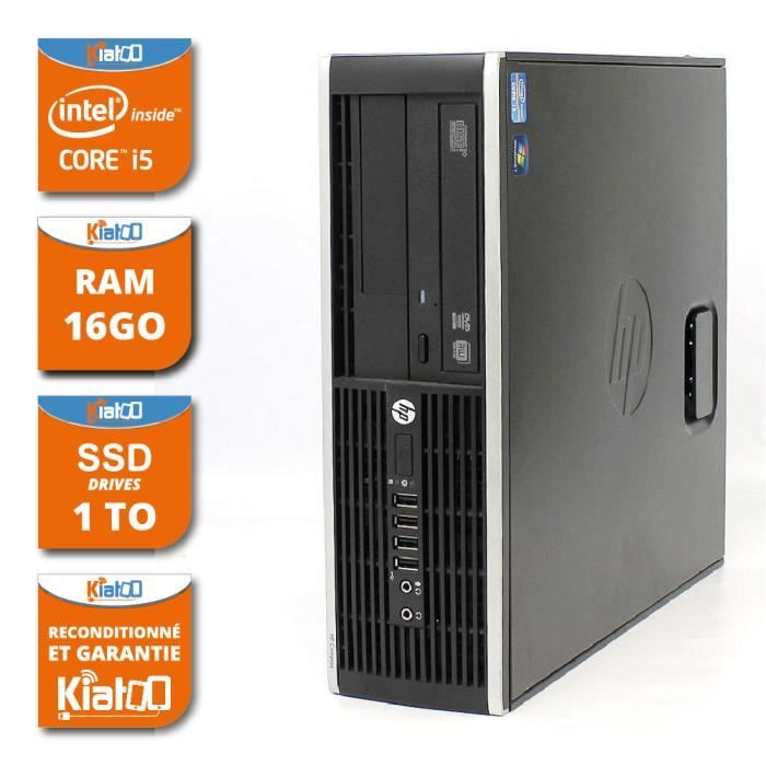 HP Ordinateur de bureau Elite 8200 Core i5 RAM Stockage SSD Windows 7 - vue 2