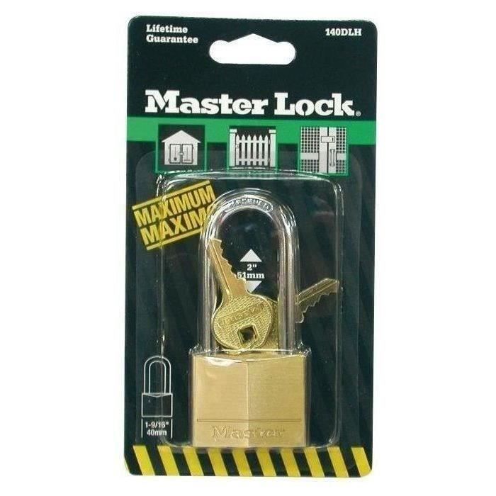 Cadenas en laiton massif 40 mm - MASTER LOCK - 2 clés incluses