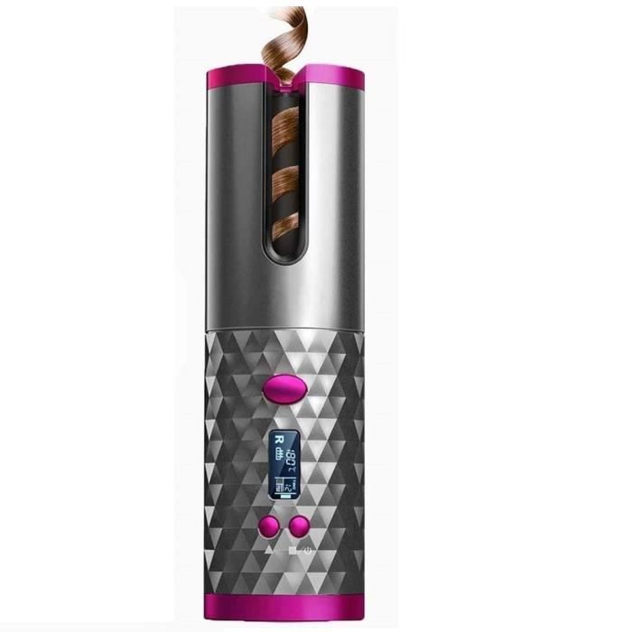 Fer à friser automatique - MEDIA WAVE STORE - Modèle 945126 - Sans fil - Rechargeable USB - 6 températures