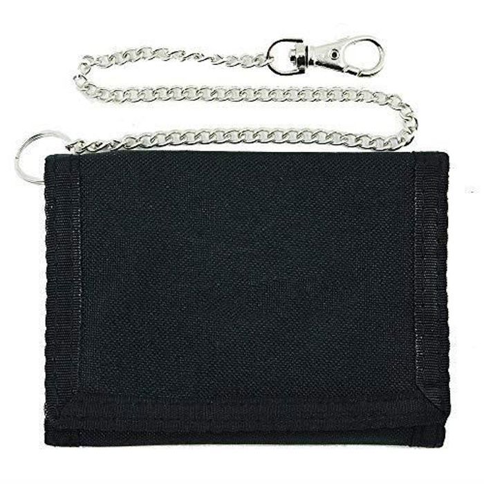 mil-tec portefeuille avec chaîne de sécurité noir noir taille unique