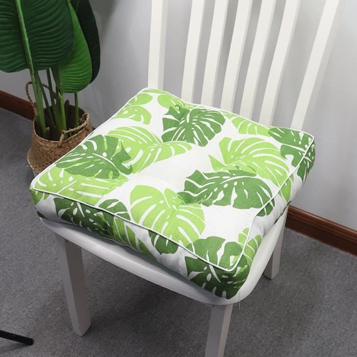 Coussin Chaise Haute Coussin Chaise Cuisine Lavable, Galette De Chaise Lot De 2 Avec Attaches, Antidérapant, Galette De Chaise Dehoussable, Coussins De Chaises D'Interieur Galette Chaise