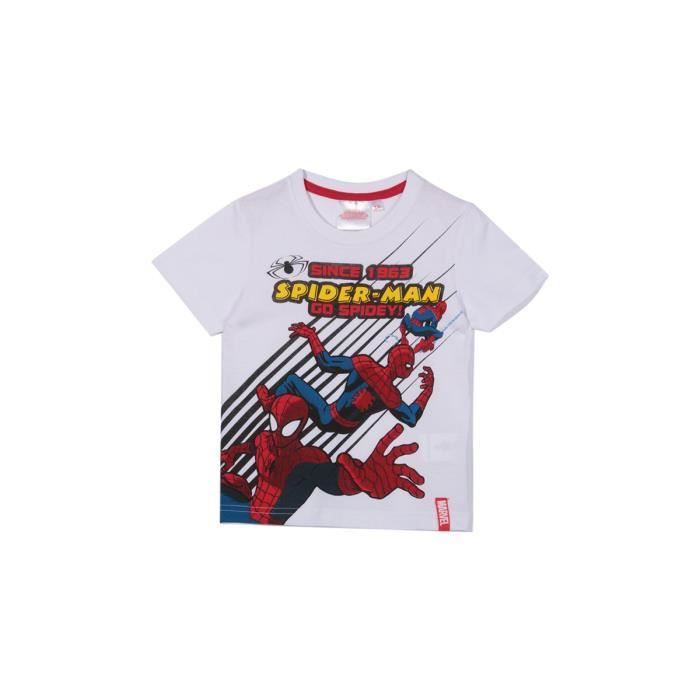 T-shirt Spider-Man Rouge Taille Jeunesse XL - Occasion Très Bon État - 100% Coton