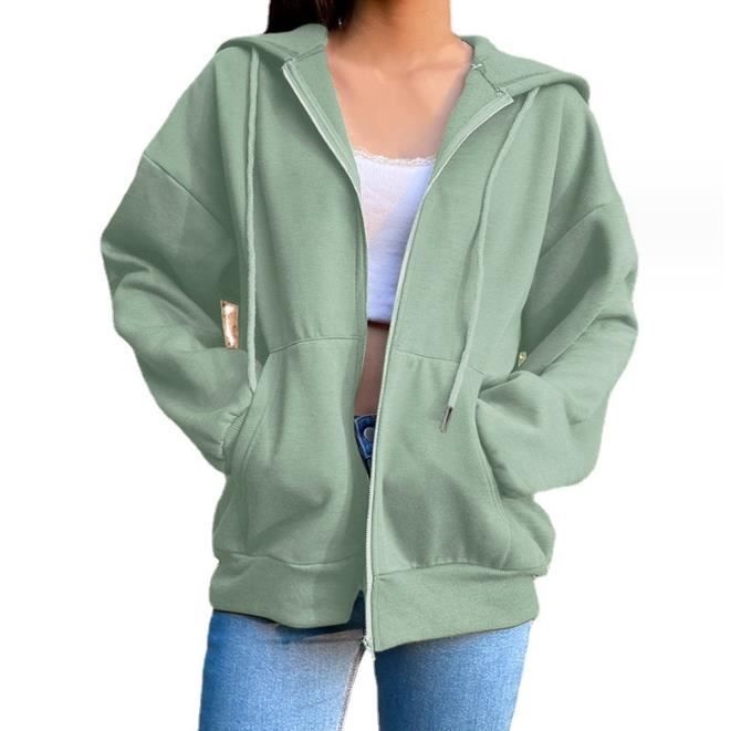 Sweat Léger Femme Sans Capuche – Avec Poches, Polaire Douce – Pour Sport, Extérieur, Décontracté