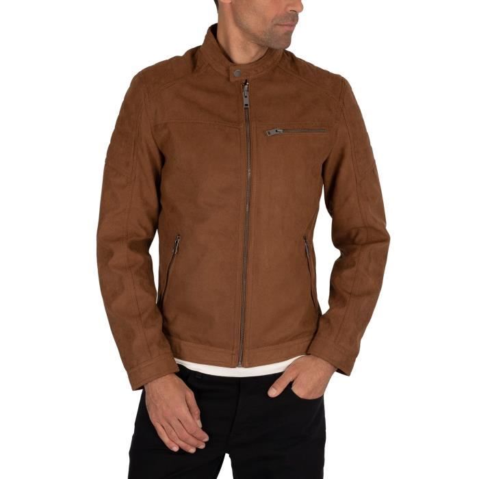Jack Jones Pour des hommes Veste en daim Rocky marron