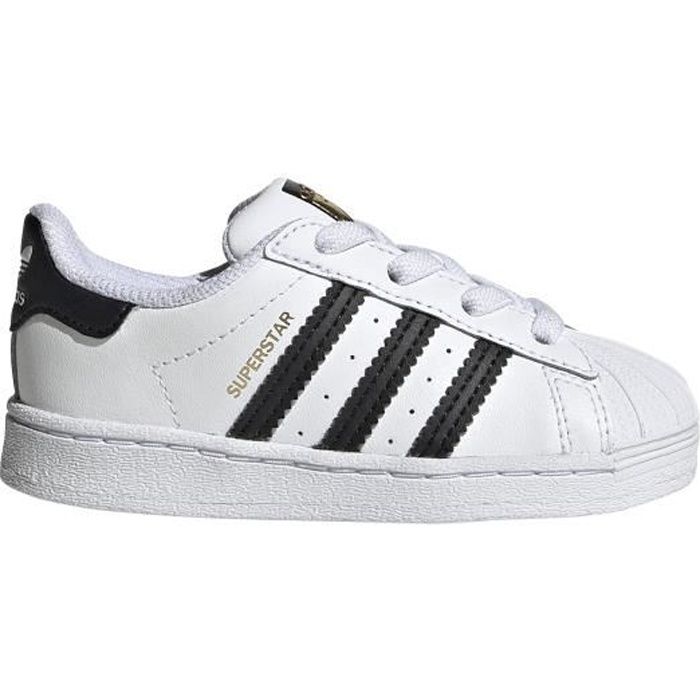 Adidas superstar on sale blanche noir