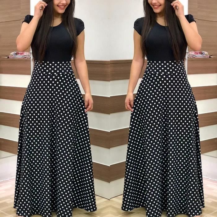 Femmes à manches courtes pois soirée robe 100% coton pour femme polka dot nuisette Femmes à manches courtes pois soirée robe 100% coton pour femme polka dot nuisette