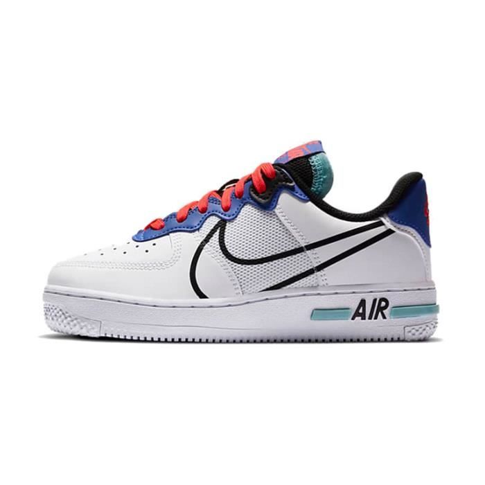 Nike Air Force 1 React GS CD6960-101 Chaussures de Course Rouge ... Nike Air Force 1 React GS CD6960-101 Chaussures de Course Rouge ...