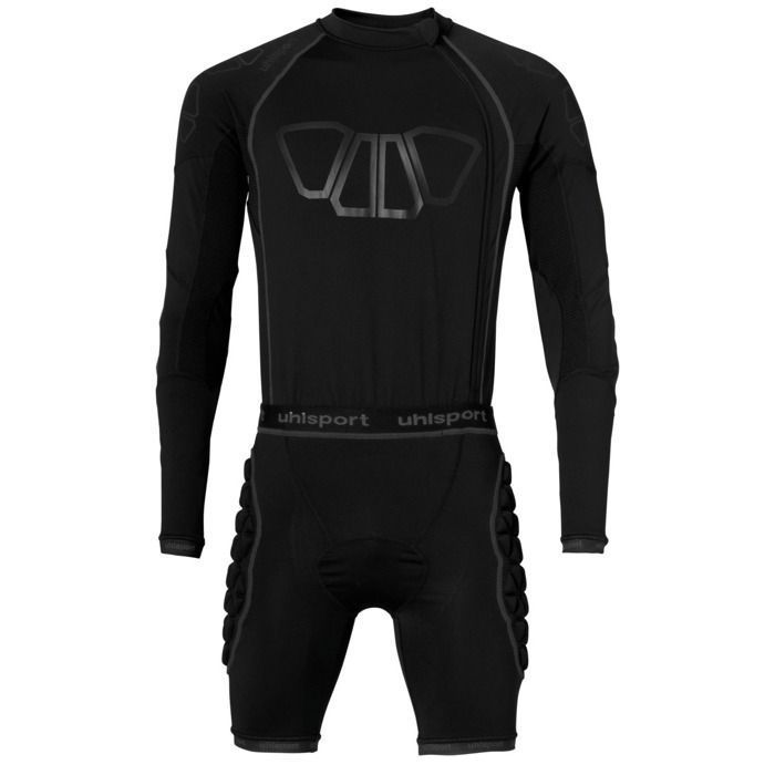 uhlsport Bionikframe Padded Short Black Edition - Short rembourré pour Adultes et Enfants - Pantalon de Protection Court pour Gardien de But de Football, Handball, Volley-Ball, etc