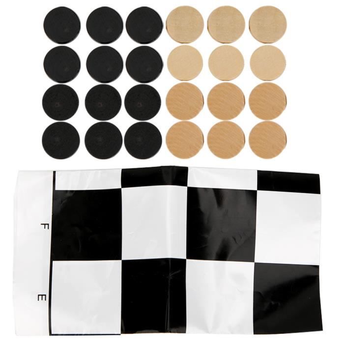 48 Pièces De Dames En Bois IMIKEYA - Jeu D'Échecs Et Backgammon - Beige/Marron 2.4cm