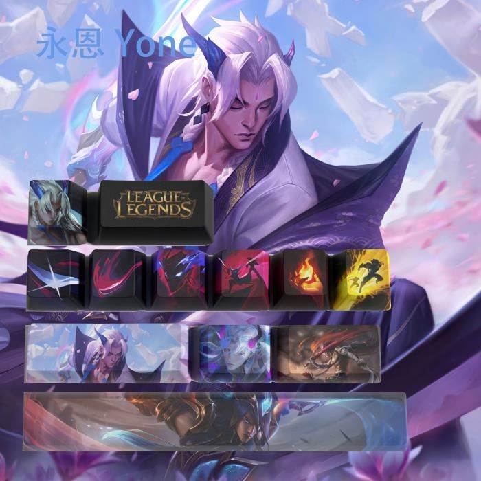 Clavier Gamer capuchon de touche LOL The Unforgotten Yone 12 clés OEM degré élevé - Oem