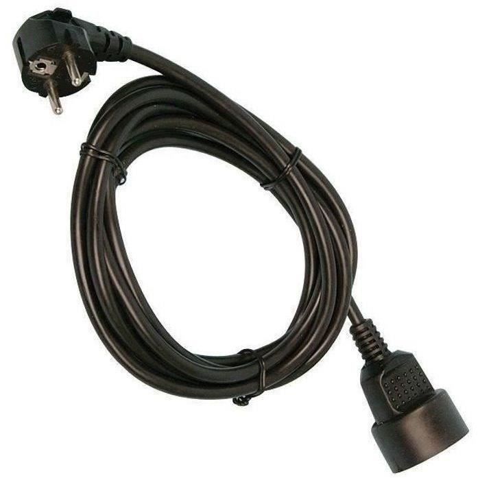 Rallonge - 3x1.5 mm² - 5 m - noir