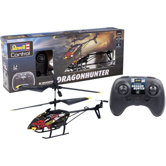 Revell Control Hélicoptère RC - Dragon Hunter - 3 voies - 24 GHz - Stabilisateur - Dès 8 ans
