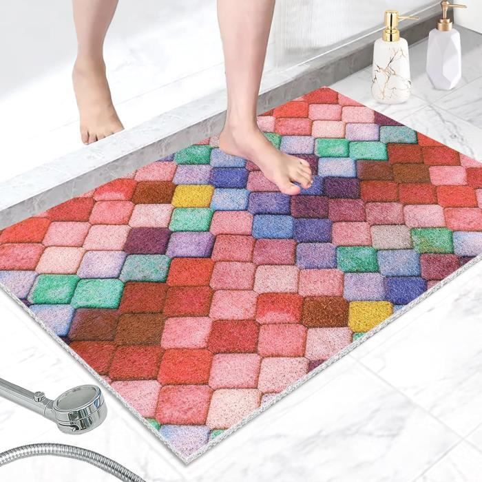 SlipX Solutions Essential Tapis De Douche Carré 53 C X 53 C, Surface Texturée Adhérente