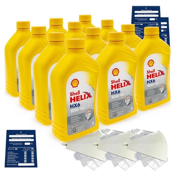 12 litres original Shell Helix HX6 10W40 Shell - Cdiscount Auto