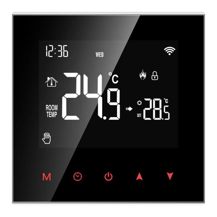 Thermostat Intelligent WiFi Tuya, ContrôLeur de TempéRature de Chauffage de L' Fonctionne Pour