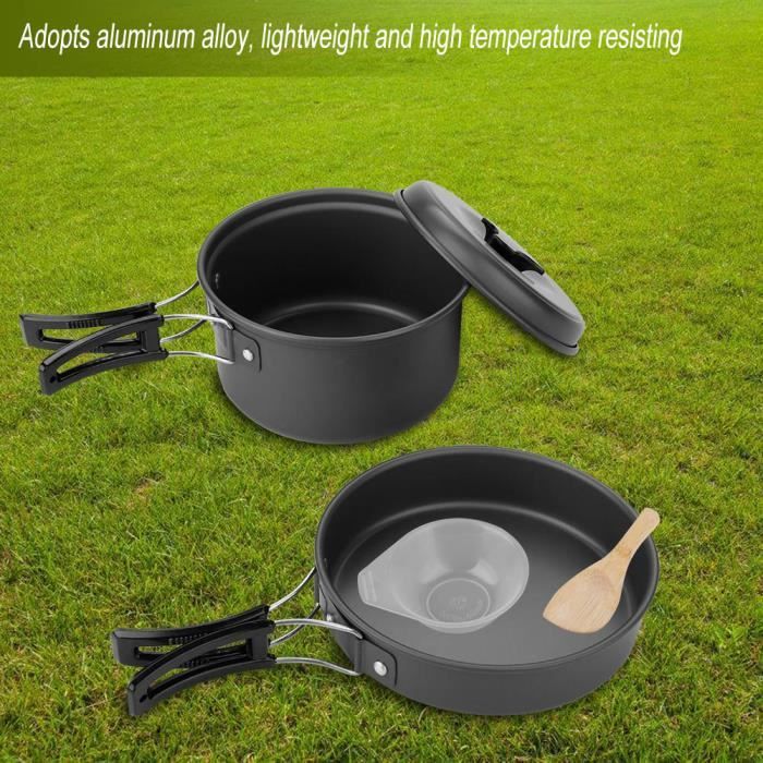 Fire-Maple Kit Casserole Camping Feast 2 - Batterie Cuisine Randonnée 1.5L Bouilloire Poêle Bols
