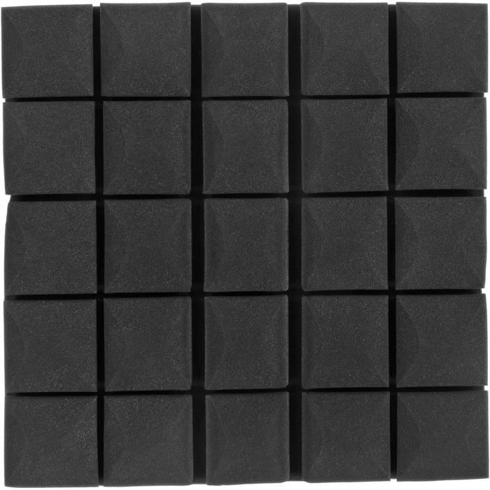 KTOESHEO Lot de 12 panneaux acoustiques en mousse insonorisante pour studio d'enregistrement, 5,1 x 30,5 x 30,5 cm