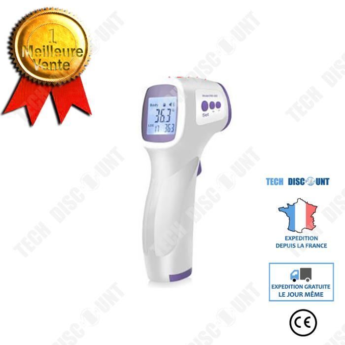Thermometre medical Frontal Infrarouge médicale Thermometre sans Contact pour personne Affichage LCD Option sonore 30 mémoires Adulte Enfant bébé et surface d'objet Thermometre medical Frontal Infrarouge médicale Thermometre sans Contact pour personne Affichage LCD Option sonore 30 mémoires Adulte Enfant bébé et surface d'objet