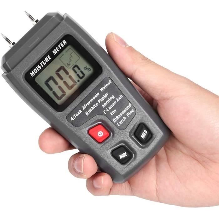 Humidimètre Numérique PREXISO 7 En 1 - Testeur D'humidité Pour Bois, Plâtre, Béton, Etc.