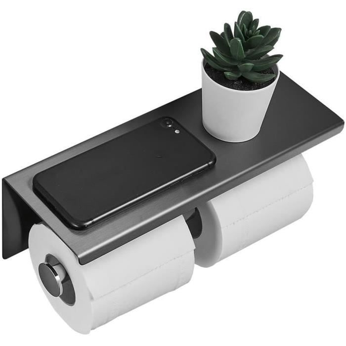 Porte-Papier Toilette Avec Étagère Pour Téléphone Portable, En Acier