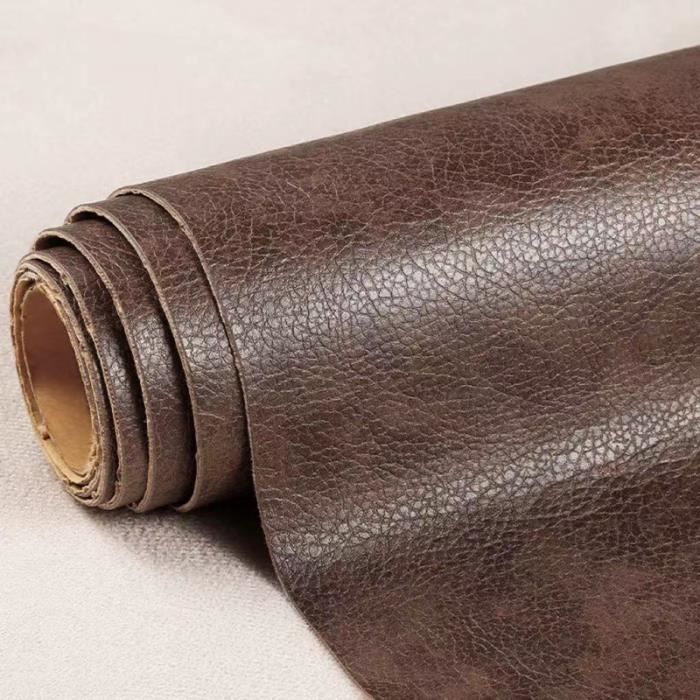 40 x 137cm Patch de Réparation en Cuir, 1 Rouleau AutoAdhésif en Cuir