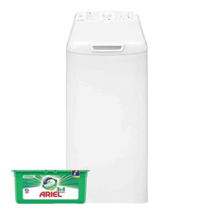 Lave-linge top 6kg 1200trs/min VEDETTE - Hygiène Express Blanc