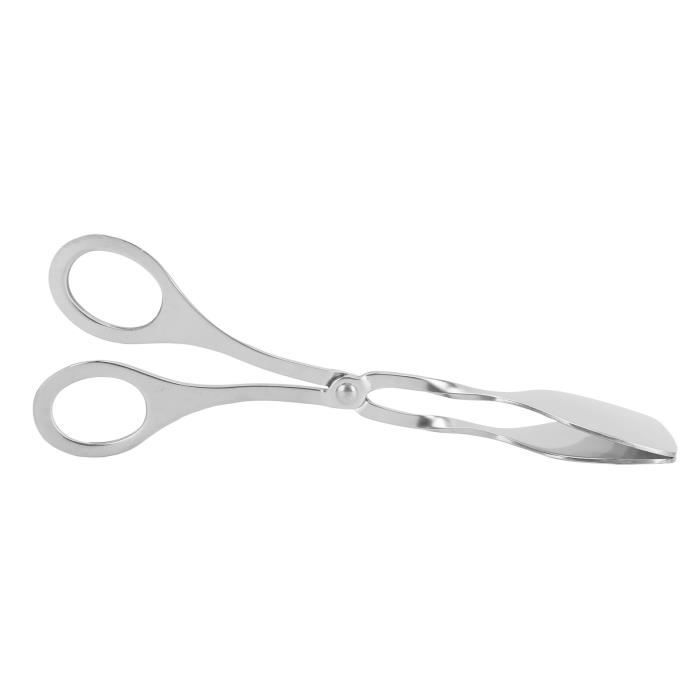 Pince à Glaçons Acier Inoxydable 18 Cm - Tête Crantée Pour Prise Ferme - Pour Glaçons, Sucre, Cocktail, Service
