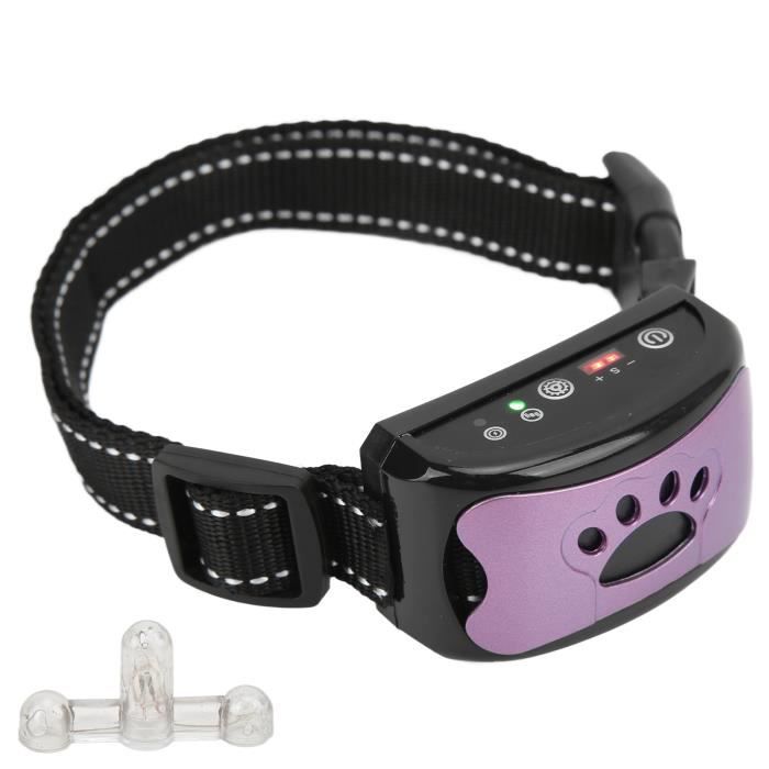 Meilleurs prix pour Vvikizy Collier d'aboiement de chien Collier anti-aboiement pour chien, Rechargeable par USB, étanche, réglable, sport Violet