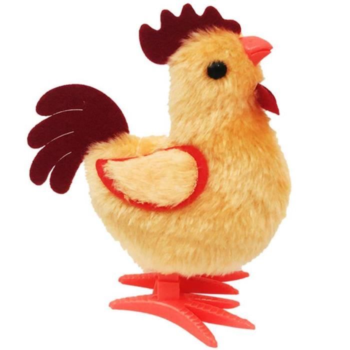 4 Pièces Jouets à Remonter Poussins Pâques - Poulets Sautants En Peluche Pour Enfants - Idéal Panier Et Fête
