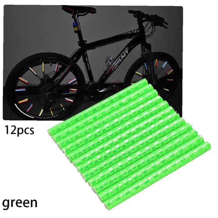 1pack bicycle partagez des clips de réflecteur vélo roue de cyclisme réflecteur montage tube une conduite amusante (vert)