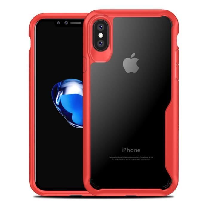 Coque Pour iPhone XR Bumper Hybride Rigide Antichoc Rouge