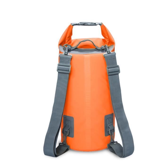 Sac ?�tanche YWEI - mod?�le 10L - pour cano?�-kayak et sports nautiques - couleur orange 