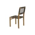 Ensemble Table + 4 chaises Teck 90 cm 150 x 90 x 75 cm - Blanc-1