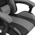 0910-Chaise Gamer Siège Gaming E-sport Chaise Fauteuil Gaming avec repose-pied - noir et gris PU Cuir-1