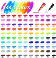 AFXXE Feutres Coloriage Adulte 120 Couleurs – Set Aquamarker Double Pointe Aquarelle + 3 Pochoirs, Idéal Manga, Doodling & Scrapbooking