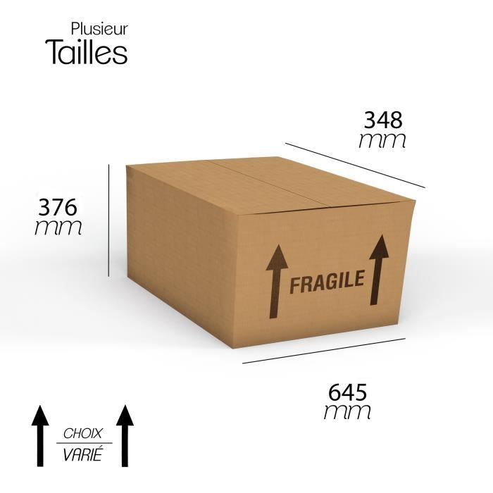 Carton déménagement - 35 cm x 27,5 cm x 33 cm - simple cannelure -  Logistipack