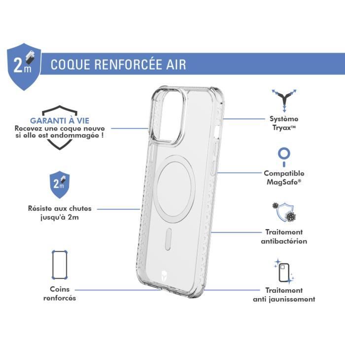 Coque Transparente Magnétique Pour IPhone 13 Pro Max - Compatible MagSafe, Protection Renforcée Anti-chocs, Anti-jaunissement