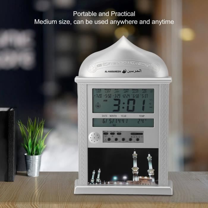 Horloge Prière Islamique Azan - Réveil Automatique Athan - Affichage Température