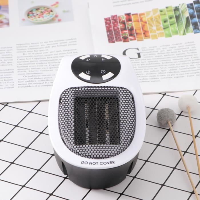 Radiateur électrique 500W Portable - Rotation 360°, Compact, Silencieux, Pour Chambre, Bureau, Tente, Camping