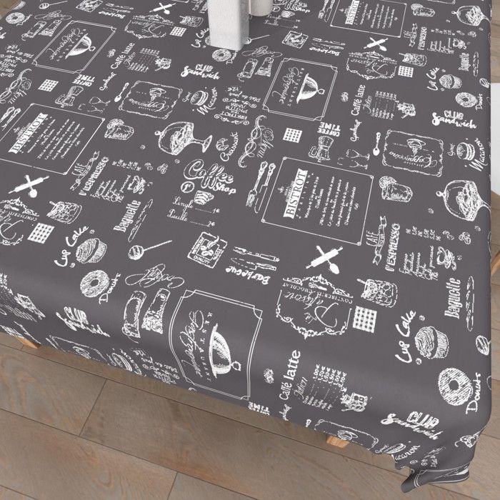 Nappe Anti-tache Nappe Anti-tâche 140X240cm - Lin - Veo Shop Nappe Polyester Rectangulaire