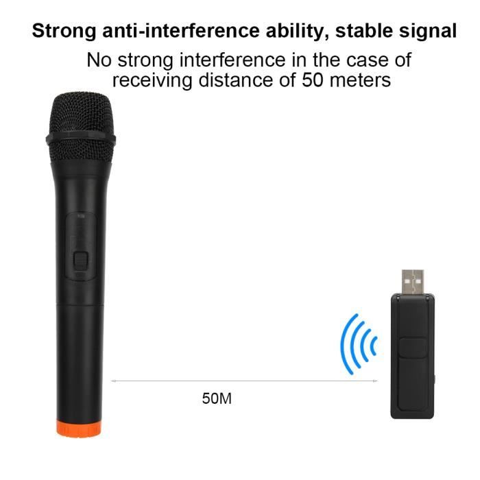 Microphone Sans Fil Universel Vhf, Micro De Réception Portable Sans Fil