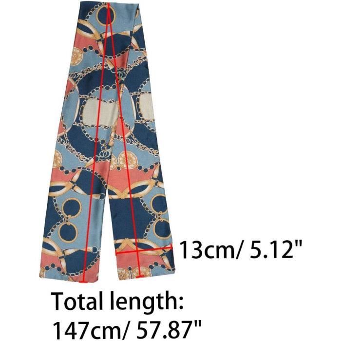 Sourcing Map Foulard Skinny Double Face Pour Femme Motif Pois Et