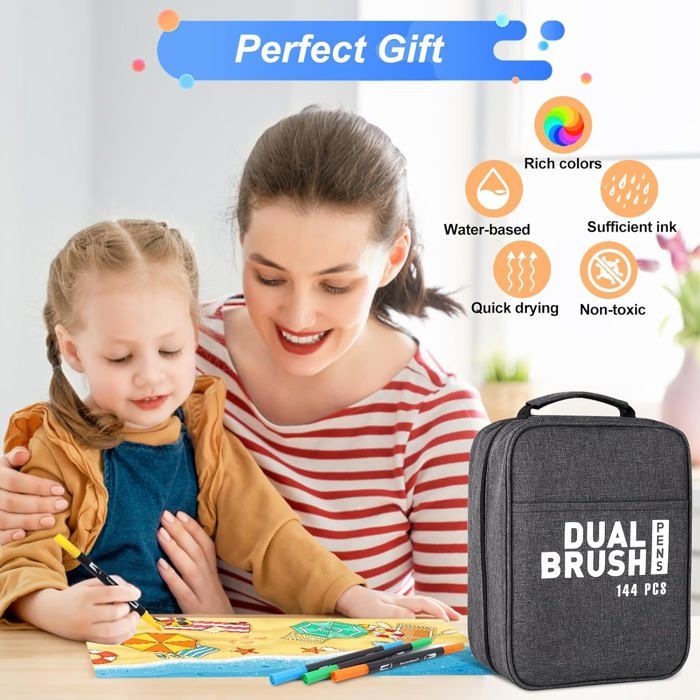 Stylo Feutre 12 Couleurs,Aquamarker,Marqueur Metallique Pour